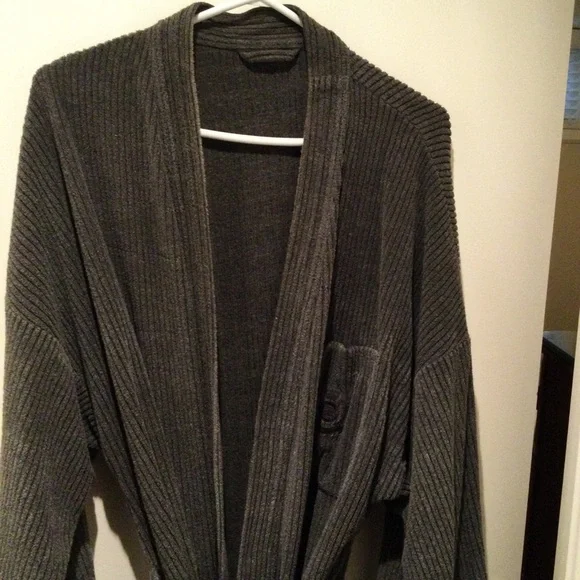BOGNER Gray Robe with Belt - Picture 2 of 3